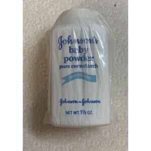Vintage 1985 Johnson's Baby‎ Powder Pure Cornstarch 1.5 Oz Travel Size Sealed